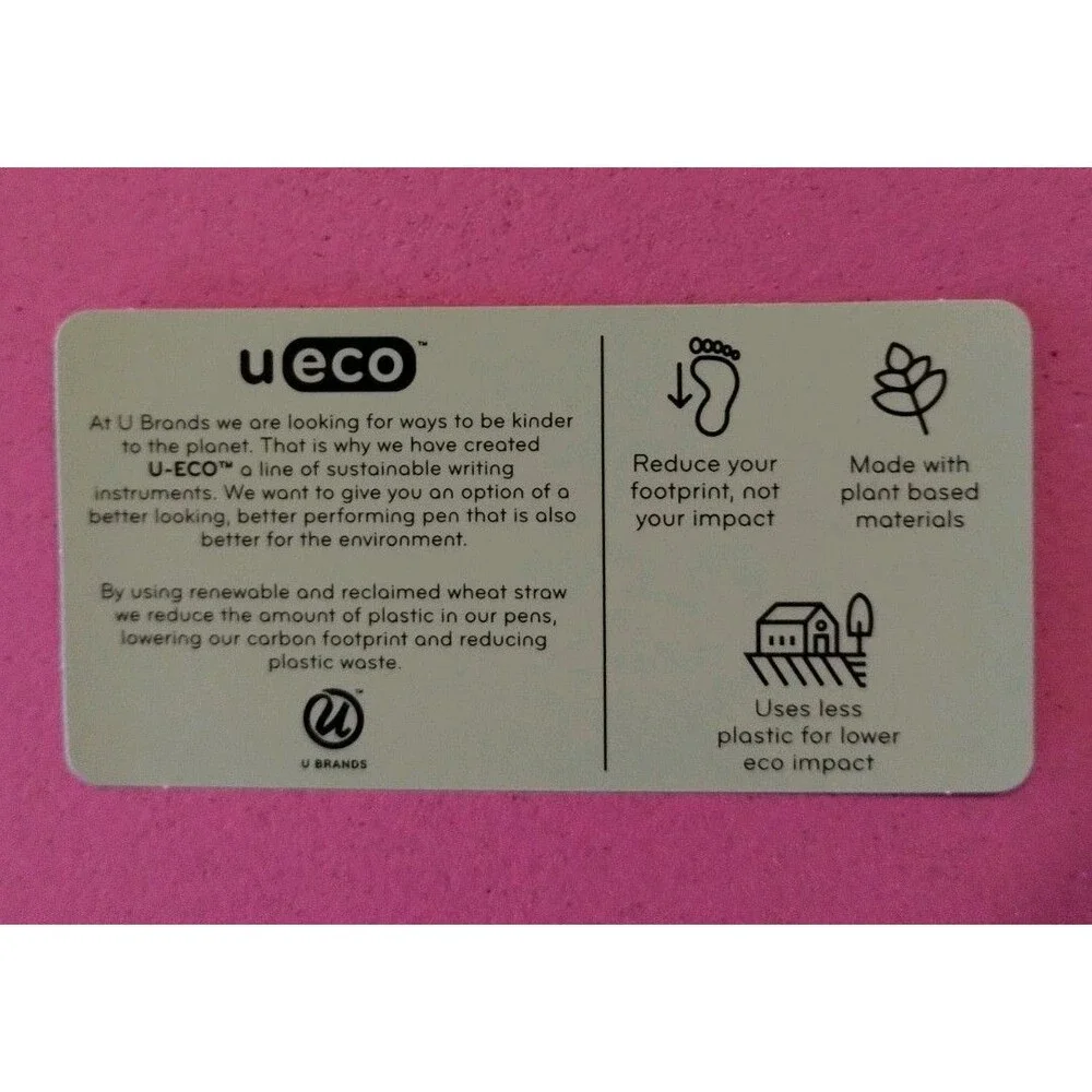 U Brands U-Eco Speckled Bright Poly Binder with 5 Tab Dividers, Pink / Orchid